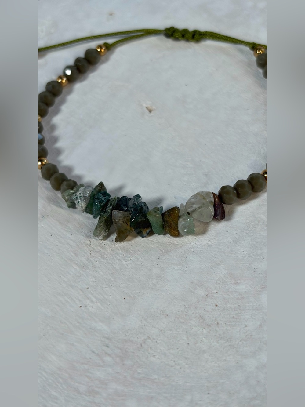 Indian Agate Beaded Bracelet - Picture 2 of 4